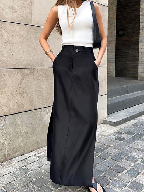 Stylishfindsl High Waisted Pencil Long Skirts